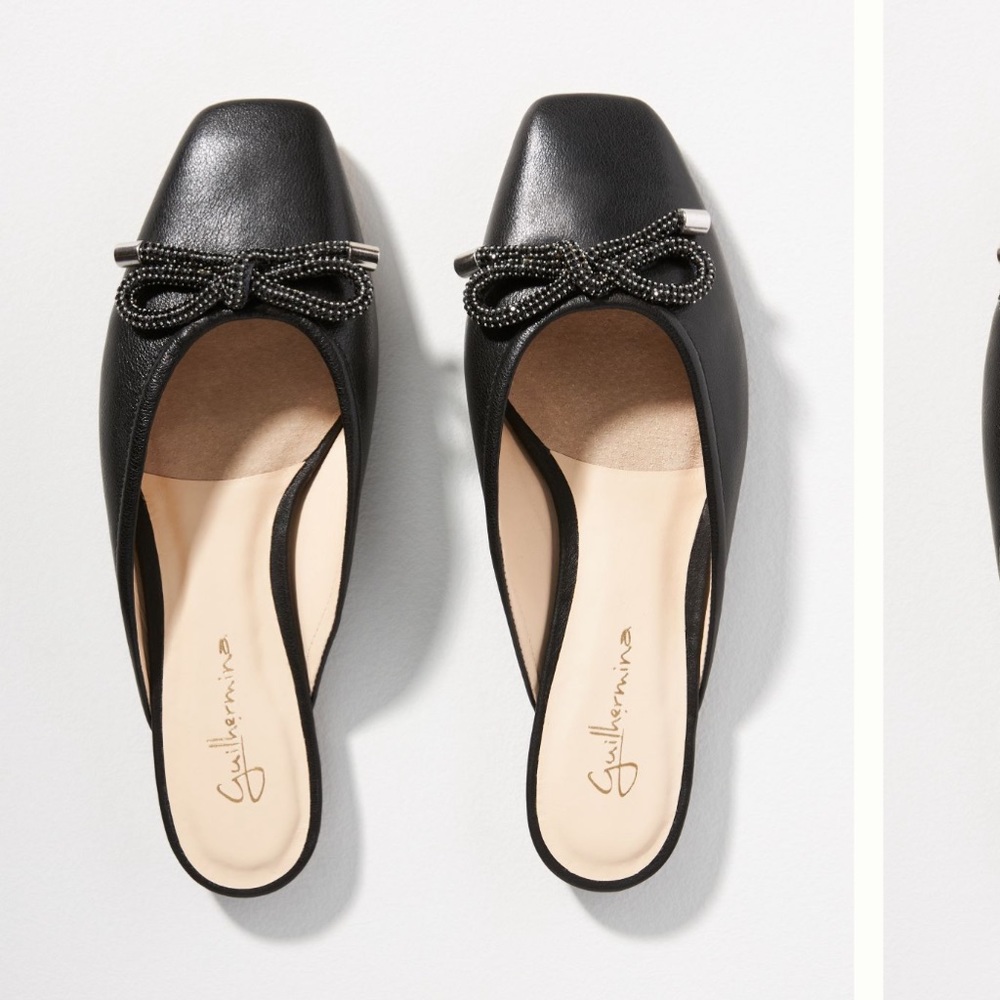 Anthropologie ballet flat slides